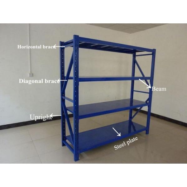 L2000*W450 Steel Storage Shelves / Adjustable Metal Shelves Anti Rust