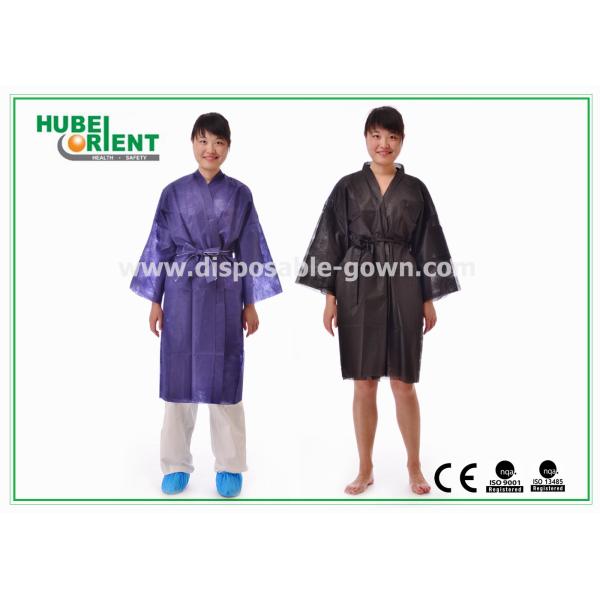Устранимый материал Нонвовен роб спа сделал кимоно ПП, черноту/пурпур