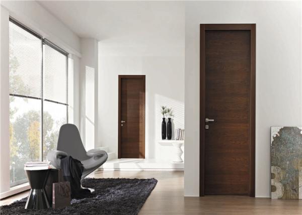 Hollow Wood Composite Door Interior Groove Flush Door Steel MDF Inward Opening