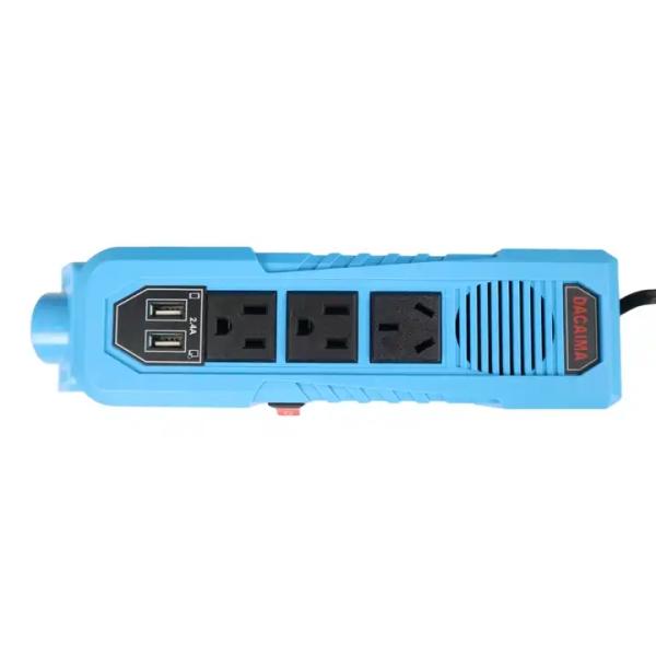 Smart Car Inverter 200W Car Quick Charger With 3 In 1 Retractable Cables Car Charger Cell Phone Charger With Led Display
