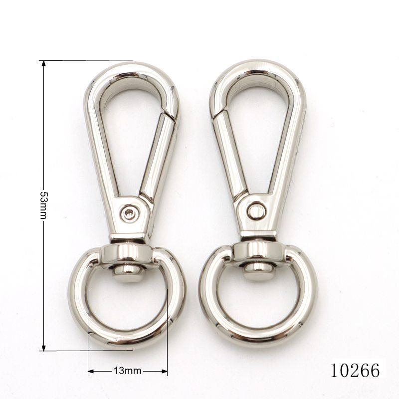 Heavy Duty Swivel Eye Snap Hook Custom Bag Lobster Clasp With Logo Leather Bag Quality Metal Carabiner