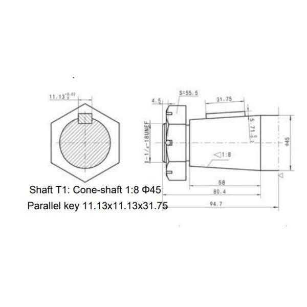 Eaton Charlynn 113-1163-006 Replacement 500cc With Wheel Mount 1:8 45mm Tapper Shaft