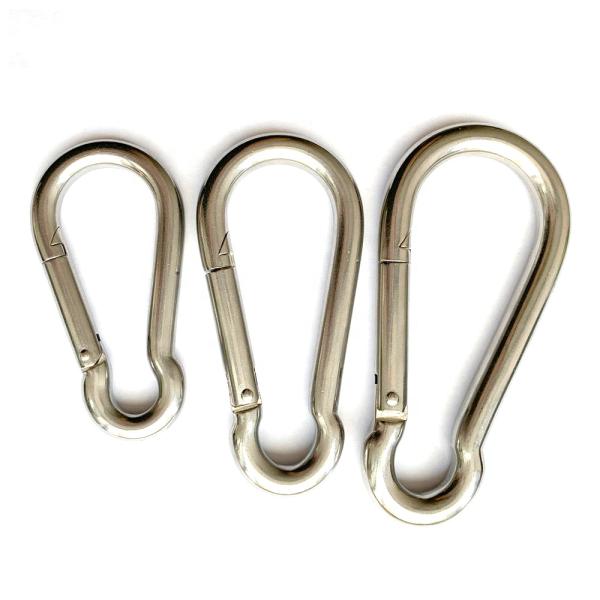 Technologie de traitement électrolytique en acier inoxydable DIN5299C Carabiner Snap Hook