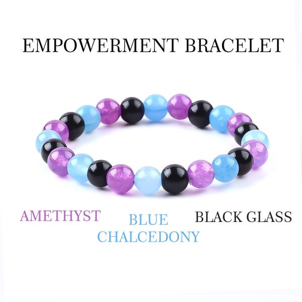 Handmade Elastic Women'S Empowerment Bracelets 4mm/6mm/8mm