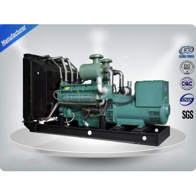 Open Three Phase Industrial Generator Set Silent With 12V DC Electric Starting System