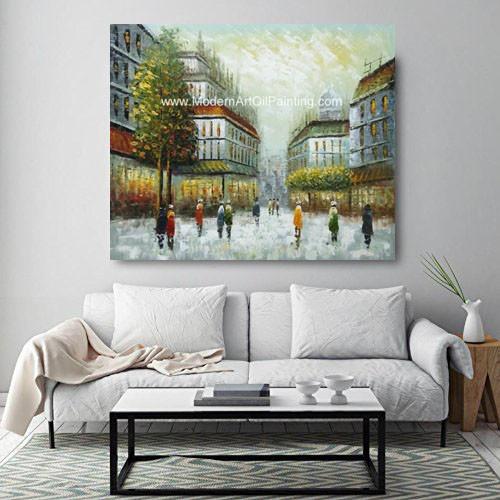 Pintura a óleo contemporânea feito à mão de Paris do estilo 100% clássico neo flexível