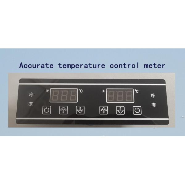 Ahorro de energía 6 Puertas Refrigerador Congelador Doble Compresor Comerciante Congelador