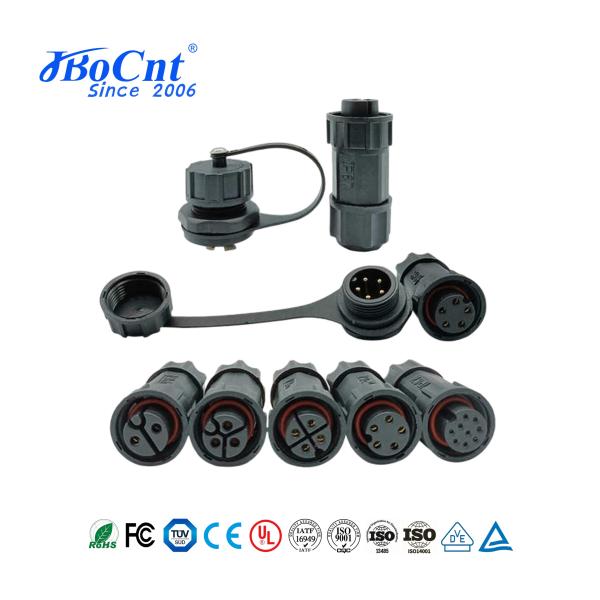 IP68 Waterproof Power Cable Connector Dustproof Multi Pole Plug And Socket