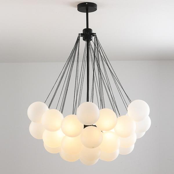 Bubble Chandelier 19/37 Balls Black Gold Chandeliers Mid Century Modern Glass Lamp(WH-MI-220)
