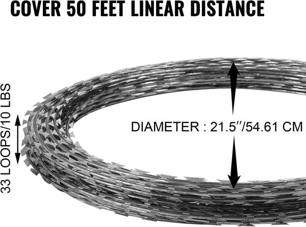 Factory direct supply cheap price Sell Well New Type  Razor Galvan Blade Fencing Wire Barbed Concertina Wire