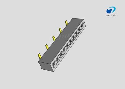Female header, PCB Mount Receptacle, Vertical, Board-to-Board, 10 Position, 2.0mm Pitch, single row, Gold Flash, SMD