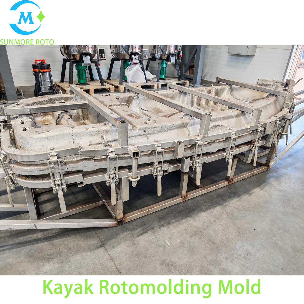 SUNMORE ROTO Custom Aluminum Rotomolding Mold For Plastic Kayak, CNC Machined Rotational Mould For Rotomolded Fishing Kayak Canoe