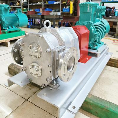 Pumping Tank Bottom Oil Lobe Pumps With ATEX Explosion - Proof Motors