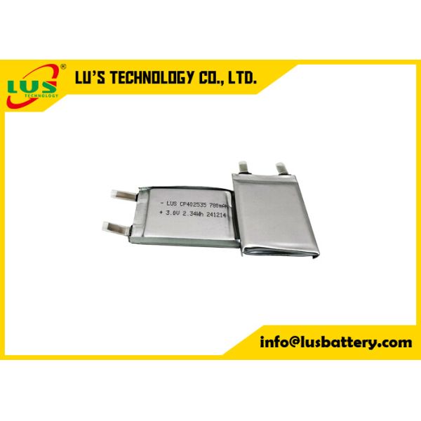 3.0volt battery 780mah CP series battery CP402535 limno2 battery custom