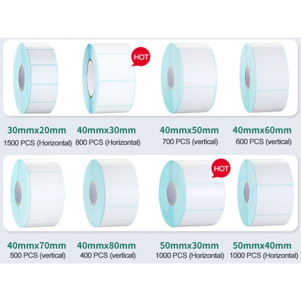 Waterproof 60mm Thermal Printer Roll Paper for Barcode Printing