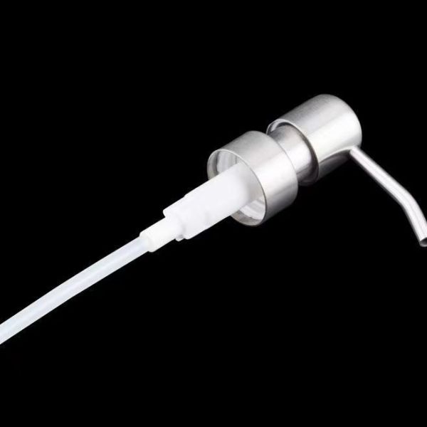 New Design Long Nozzle Stainless Steel Shell Plastic Lotion Pump for Customized Dispensing