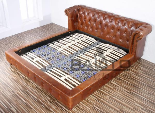 classical old style antique leather bed furniture