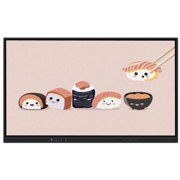 Interactive Flat Panel 75 86 Inch Speakers Android System 13 14 Multi-Touch Screen for Versatile Touch Applications meeting training with wall mounted bracket