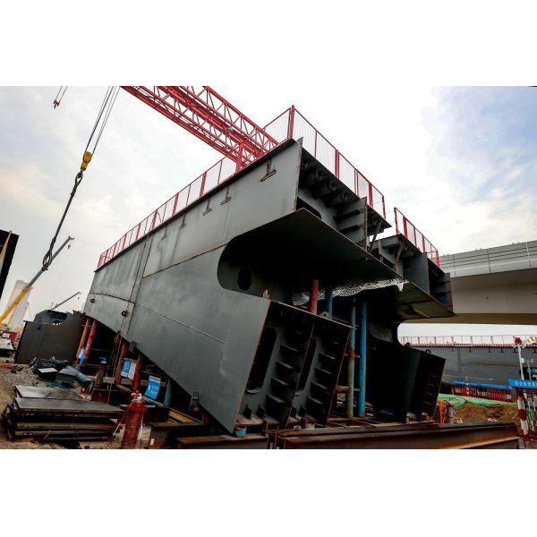 50M - 1000M Bridge Steel Structure Steel Girder Bridge Construction Heavy Duty