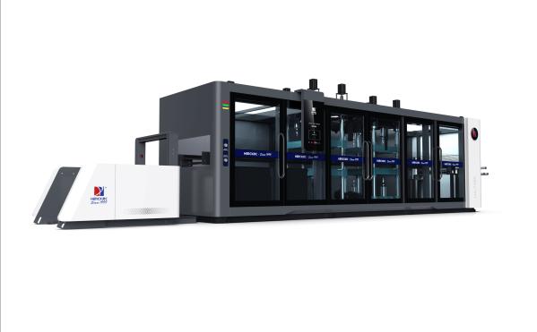 Máquina de termoformado de presión positiva y negativa con modelo de bloqueo, multiestación, 10-30 moldes/min