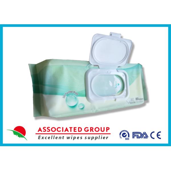 Todos los trapos mojados adultos pH de las edades equilibraron el tamaño grande Spunlace seguro para la piel sensible