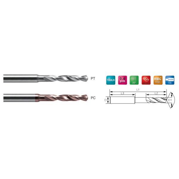 Straight Flute Carbide Drill High Precision Step Drill 3XD/5XD Solid Carbide Cutting Drill