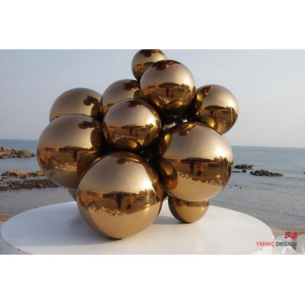 1 Color Print Method Sculpture with Stainless Steel Metal Balls and Mirror Technology