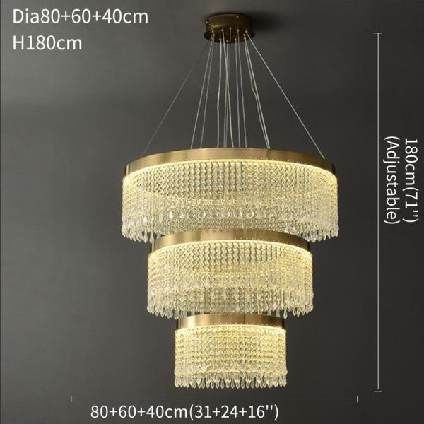 Modern oval crystal chandelier Crystal Light Kitchen Fixture Led Modern Home Decor Staircase Lighting(WH-CY-168)