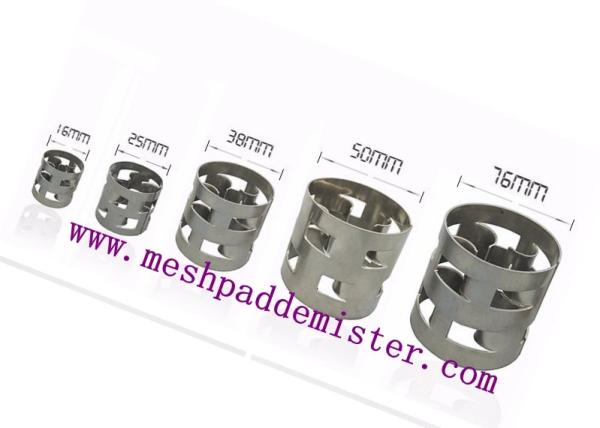 25mm 304 Distillation Tower Pall Ring Packing 0.5 Mm Thickness