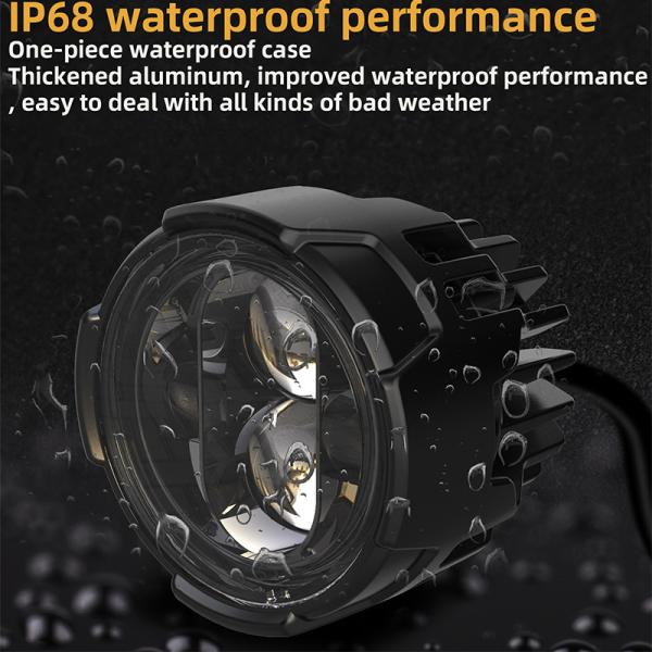 DC8-80V 120W 6500k Farol LED de motocicleta IP68 resistente à água Lâmpada auxiliar de condução de nevoeiro