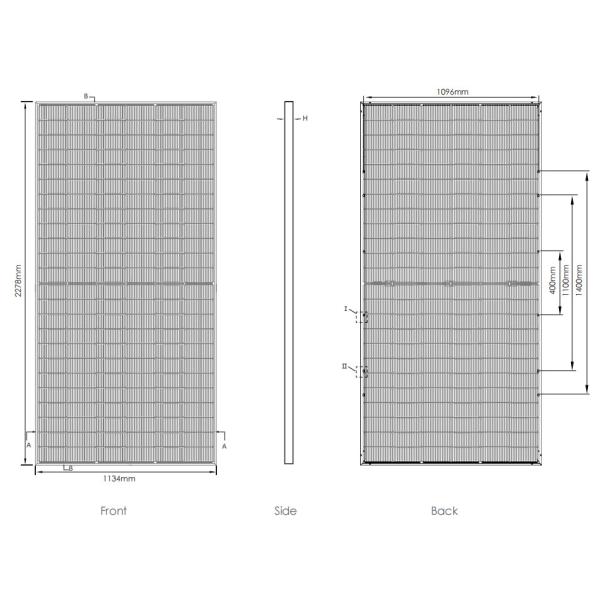 Bifacial Mono Solar Panel Module Jkm560-580n-72hl4-Bdv 565watt 575w 580w