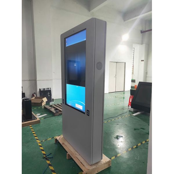 55-inch upgraded touch screen commercial advertising player for free standing outdoor lcd signage