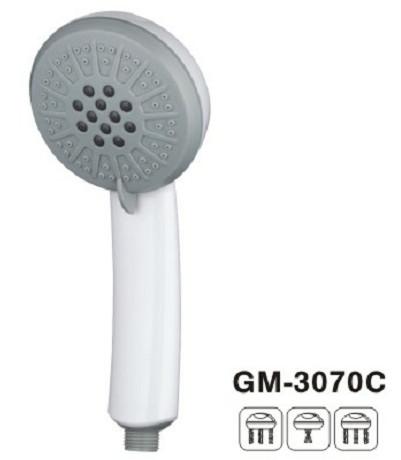 Titanium Brushed Brass Hand Shower Spray Thumb Tab Chrome Hand Held Shower Head