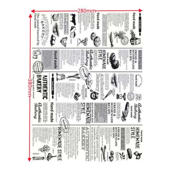 Customized Colour Greaseproof Wrapping for Baking and Microwave Desserts Made of Paper