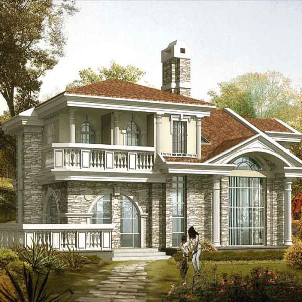 Ultra Modern Light Steel Prefab House / Double Story Prefab Homes Heat Resistant