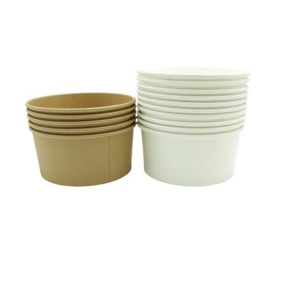 Customized Round Paper Soup Bowls With Lids Eco Friendly Disposable Bowls