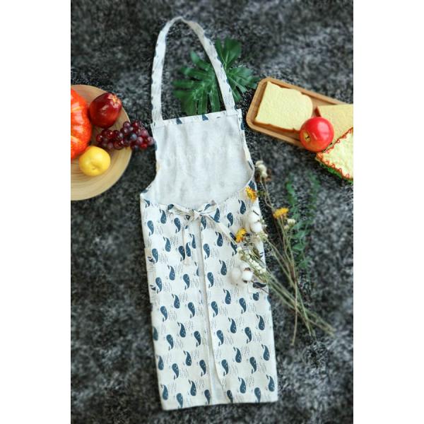 Рисберма домашних и работы Линен с полными картиной печати и украшением шнурка