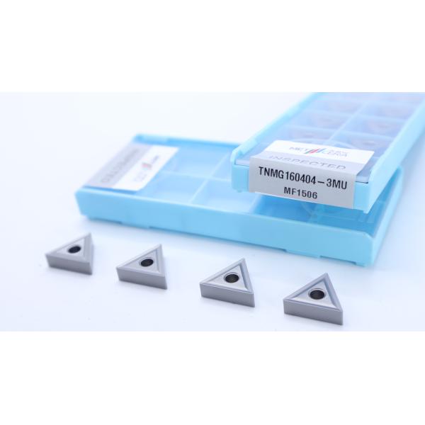 Carbide Turning Insert TNMG16 TNMG1604 , Negative CNC Insert With 3MU Semi-finish Chipbreaker