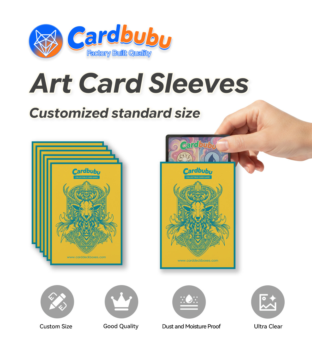 Custom Card Sleeves 66x91mm for TCG Games – Bulk Factory Manufacturer