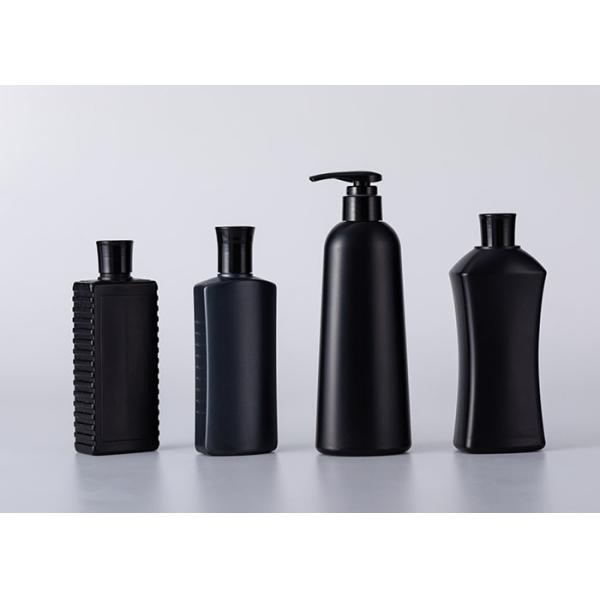 Black 500ml Frosted Plastic Bottle For Cosmetic Packaging