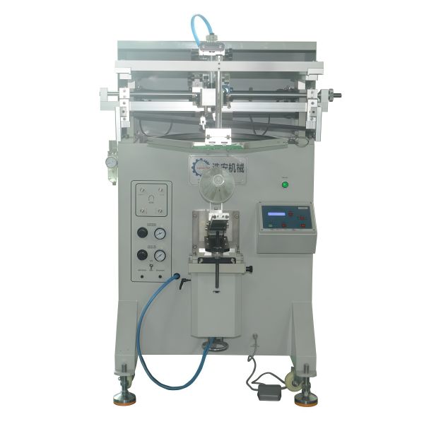 Curved Semi Automatic Rotary Screen Printing Machine For Conical Fan shaped Products