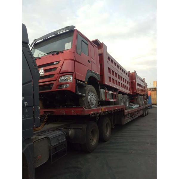 Red Color 336HP HOWO Used Dump Trucks Tipper 6X4 With Good Condition