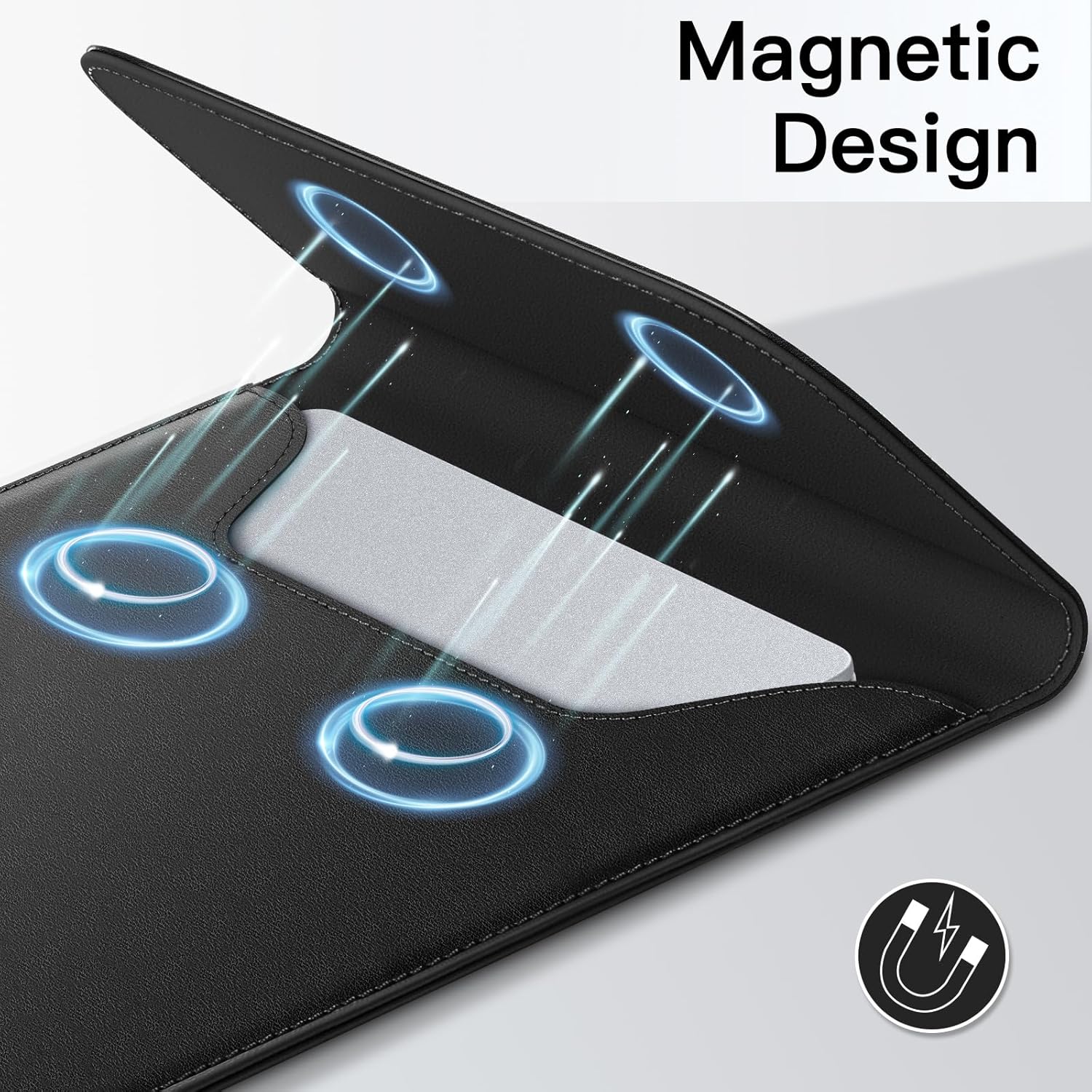 Wholesale 13 Inch Laptop Sleeve Large Faux Suede Neoprene PU Leather Case Durable Simple Style Small Accessory Case Wholesale OEM/ODM/Private Label