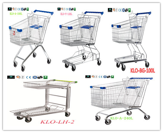 Arclic Advertisement Board Shopping Trolley With Swivel Flat Casters