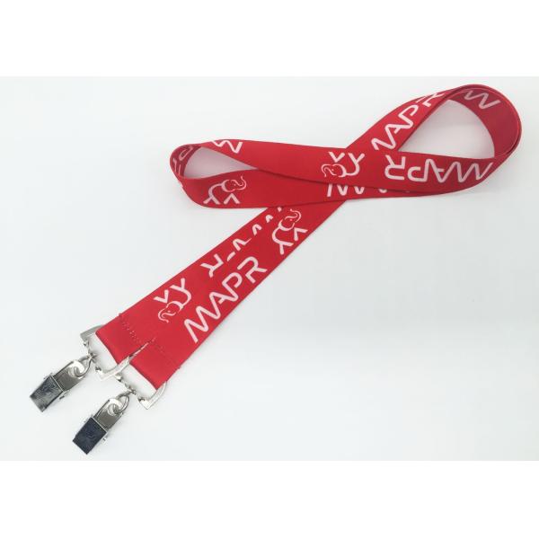 Eco Friendly Dye Sublimation Lanyards ， Id Card Holder Lanyard 20mm With Metal Hook