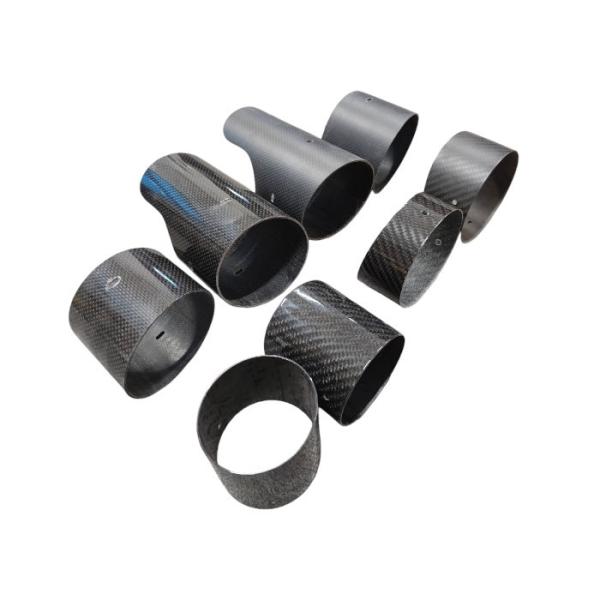 High Intensity Wrapped Carbon Fiber Exhaust Tip CFRP Muffler End Pipe Tail Pipe