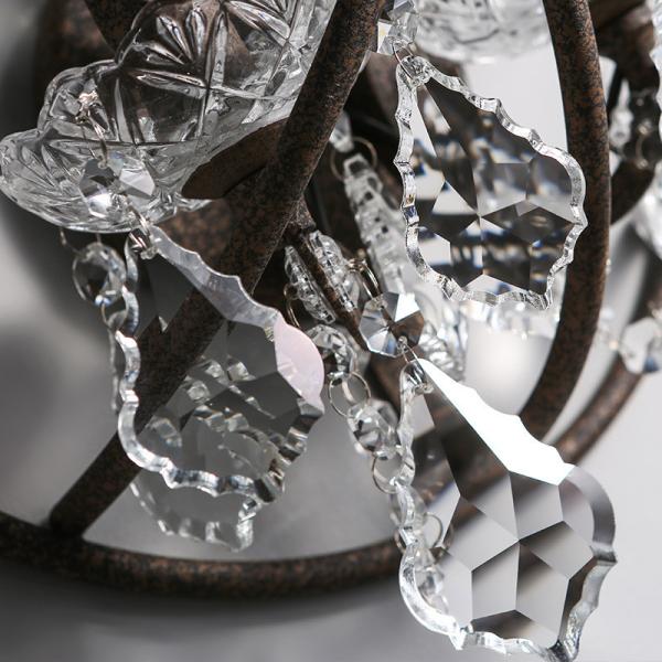 Industrial Retro Iron Crystal Bird Cage Wall Light Double Head Bar Restaurant Cafe Loft Wall Light