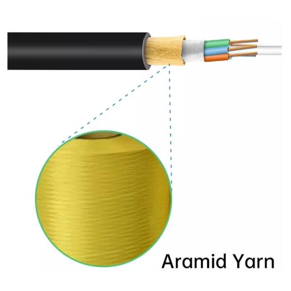 China Cable Supplier ADSS Single Jacket 48 Core Single Or Multi Mode FRP 1.5mm 100m Span Length Fiber Optic Cable