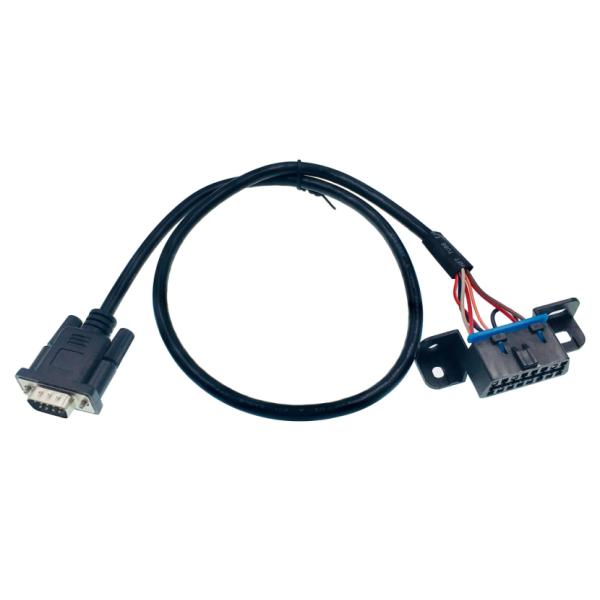 Custom Pinout Assignment DB9 to OBD2 OBDII Female Test Cable for Compact and High Temperature -20- 80°C Diagnosis