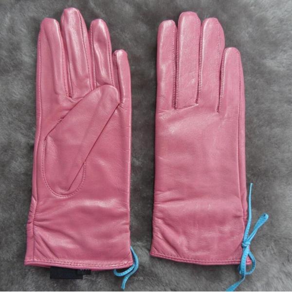 Lady's fashion skin tight custom made leather gloves
